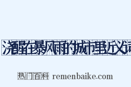 浇醒在暴风雨的城市里近义词是什么意思的图片